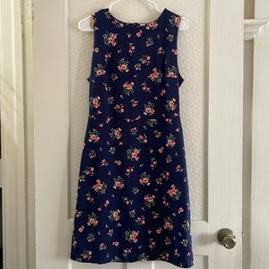 Old Navy Blue and Pink Floral Sheath Dress